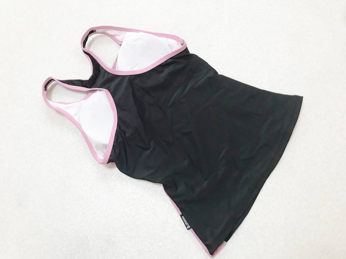  Lady's swimsuit 7S size :10303+U* no sleeve / fitness swimsuit / yoga * tankini swimsuit : black / pink * a bit with translation B goods *