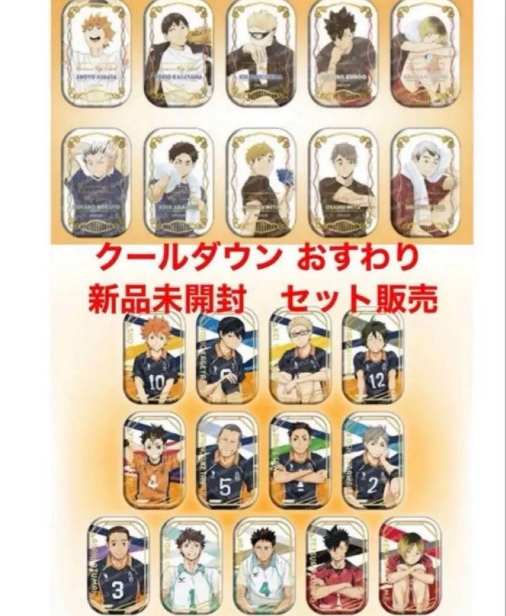 最終値下げ ハイキュー!! クールダウン❬セット❭ 1BOX セブンネット限定 ハイキュー スクエア缶バッジ セット クールダウン おすわり