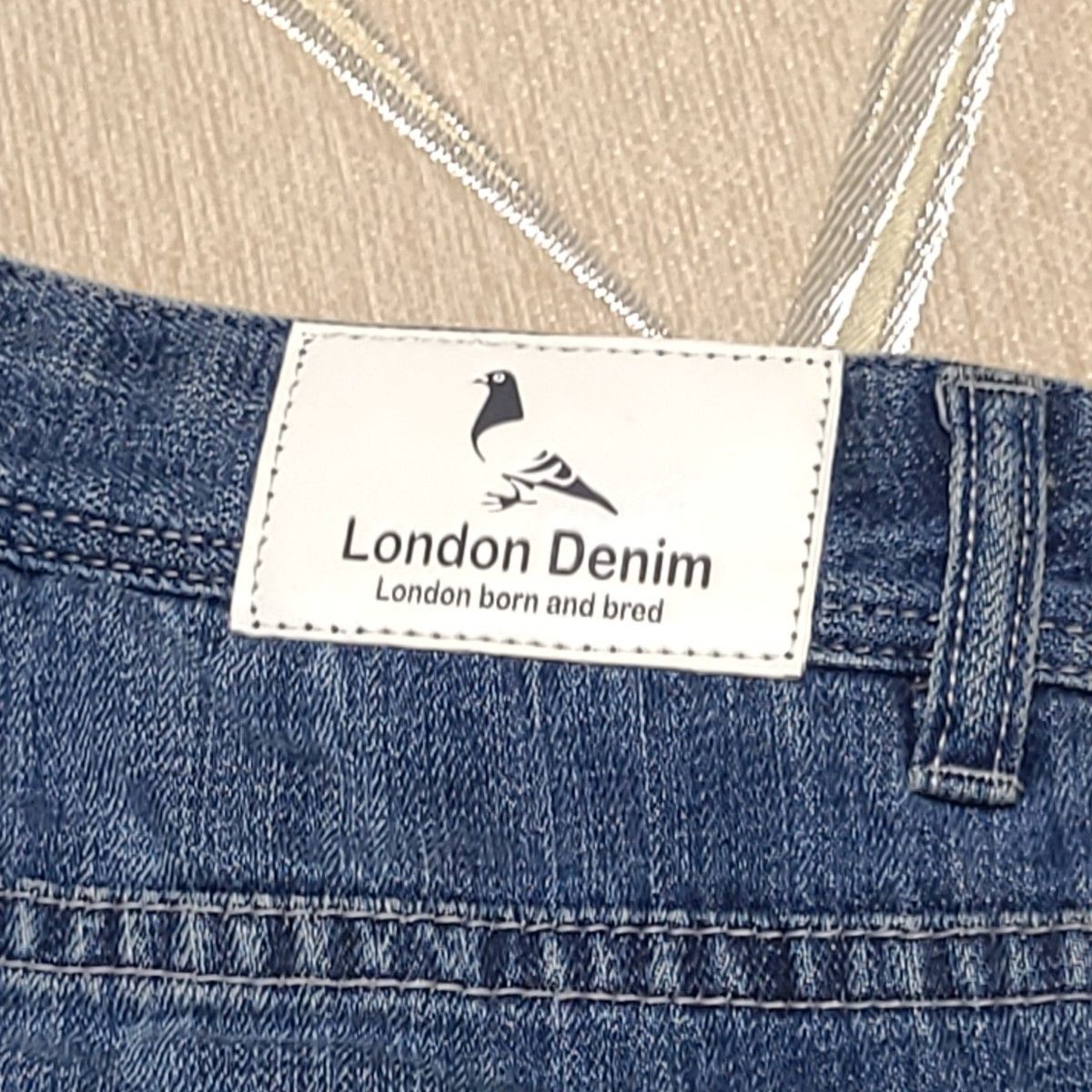 ダメージジーンズ デニム カジュアル ストレート 男女兼用 L3210 London Denim パッチワークデニムダメージジーンズ size25