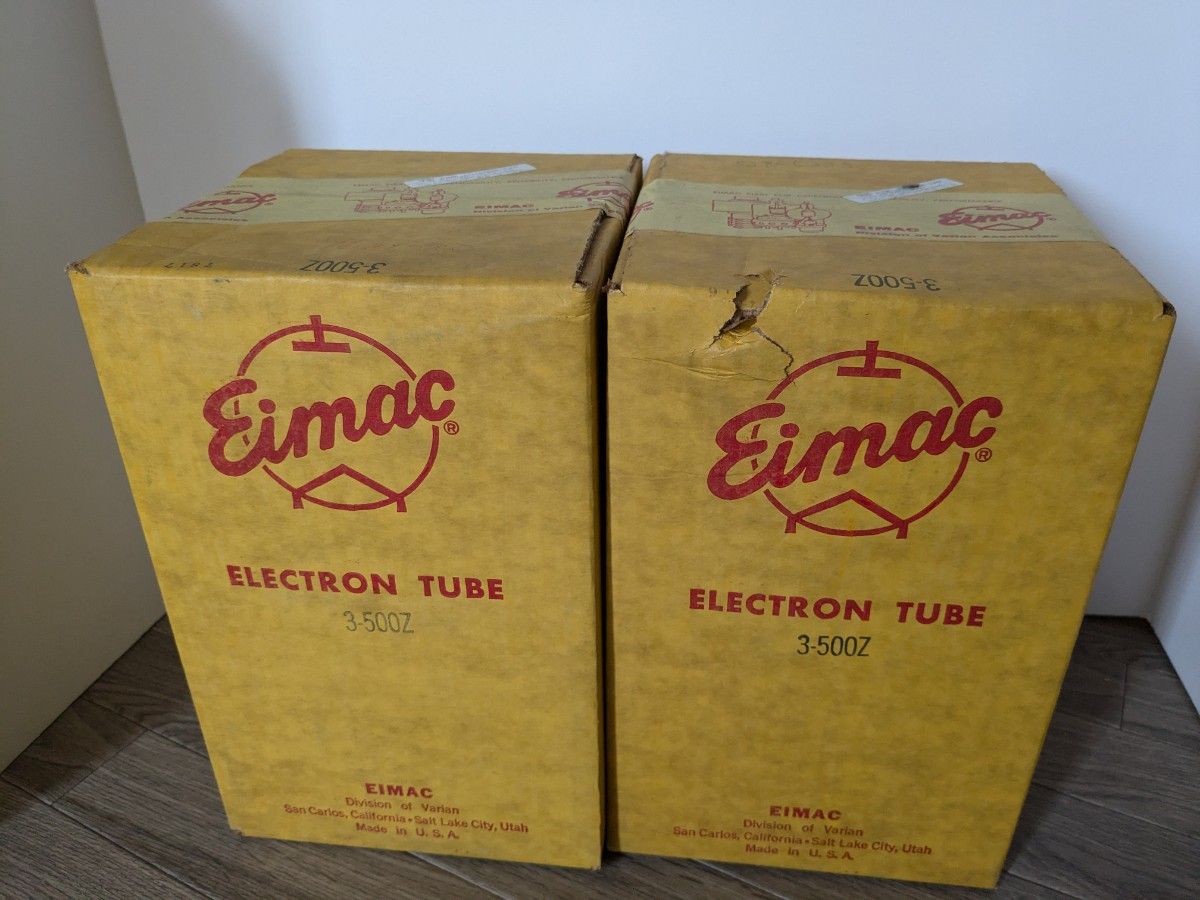 Eimac 3-500Z 真空管 2個セット 未開封】Eimac 3-500Z 真空管 Electron Tube 米国製 2個セット