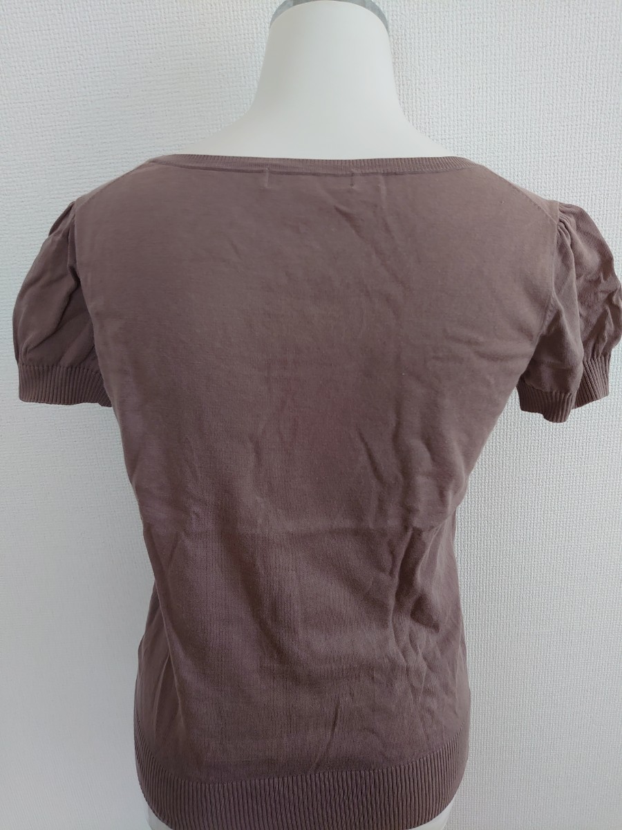 シンプルな半袖ニットソー Tシャツ ナチュビ