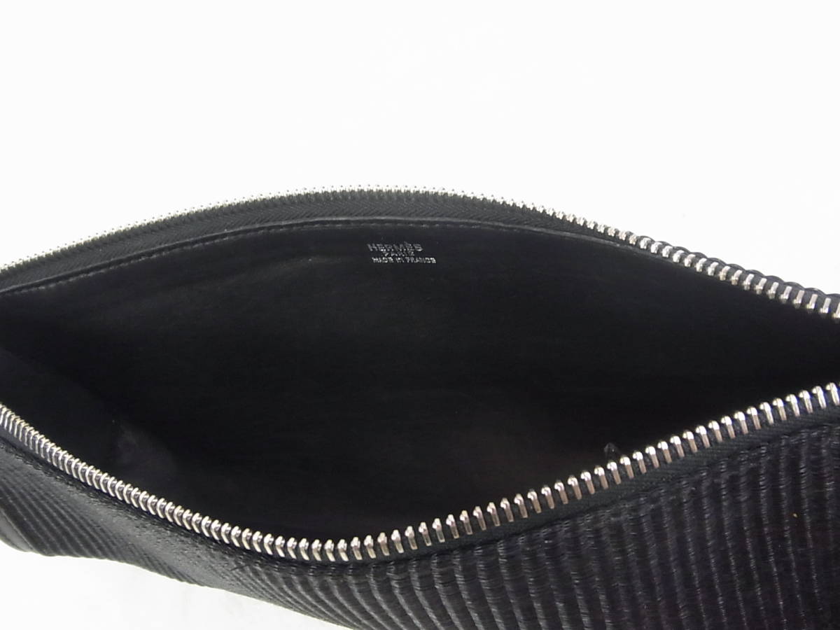 美品】HERMES メタルクリノラン ヨーバック付属 ポーチ 黒