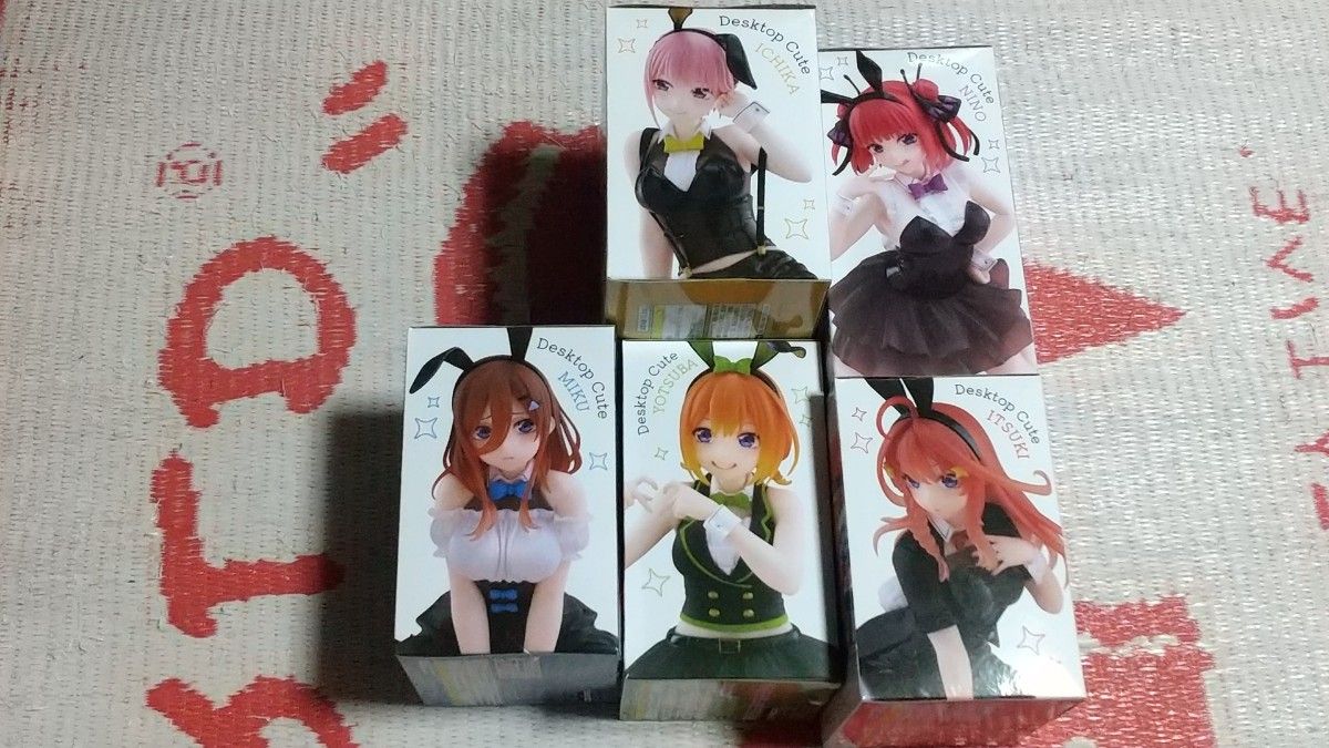 新作 Desktop Cute フィギュア 4種セット 五等分の花嫁 Desktop Cute フィギュア バニーver 中野一花 二乃