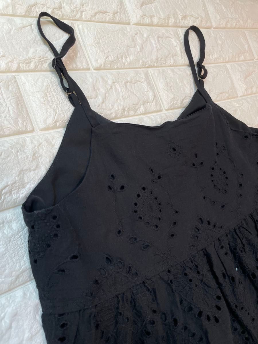 SMFK ブラック 花柄刺繍 キャミソール S FRIFUL ブラックキャミソール トップス 花柄 刺繍 XL|Yahoo