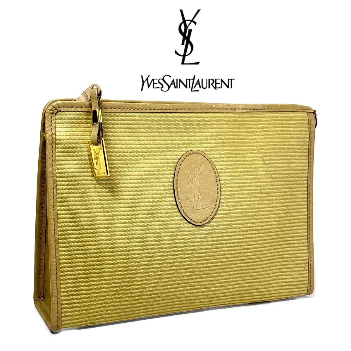 SALE【国内発送】Saint Laurent◆上品かわいいクラッチバッグ 希少 人気】 YSL YVES SAINT LAURENT クラッチバッグ イヴ・サン
