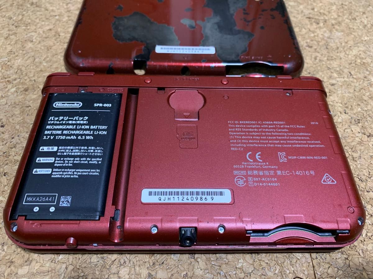 〈ジャンク〉ニンテンドー3DS LL ジャンク】送料無料 Newニンテンドー3DS LL メタリックレッド 赤