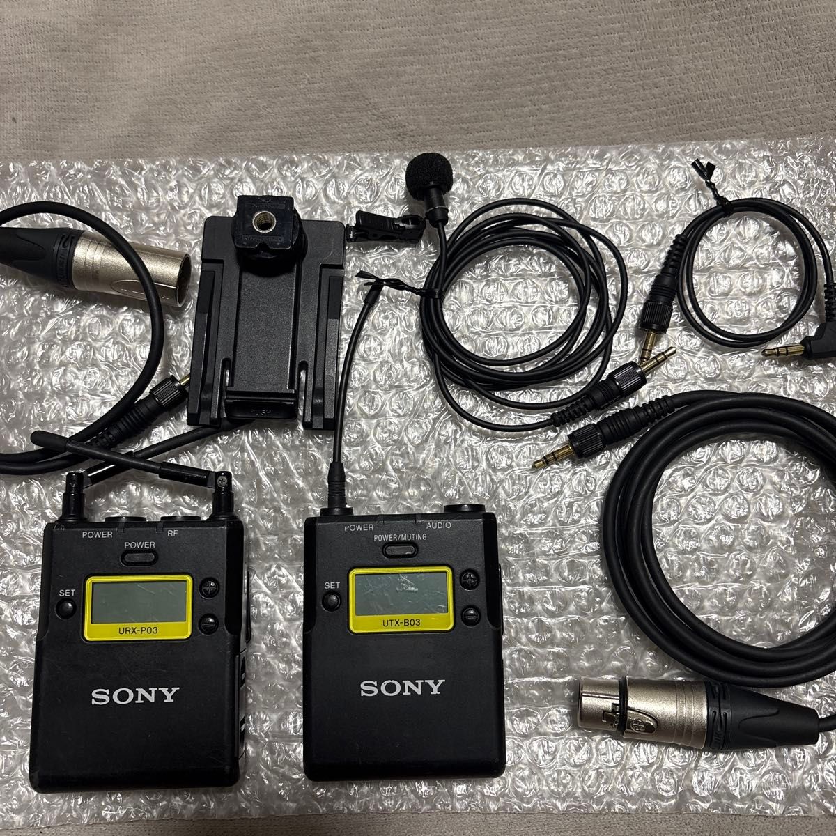 SONYソニー ワイヤレスピンマイクUTX-B03 URX-P03 セット ソニー UWP-D11 UTX-B03 URX-P03 ワイヤレスマイクシステム SONY