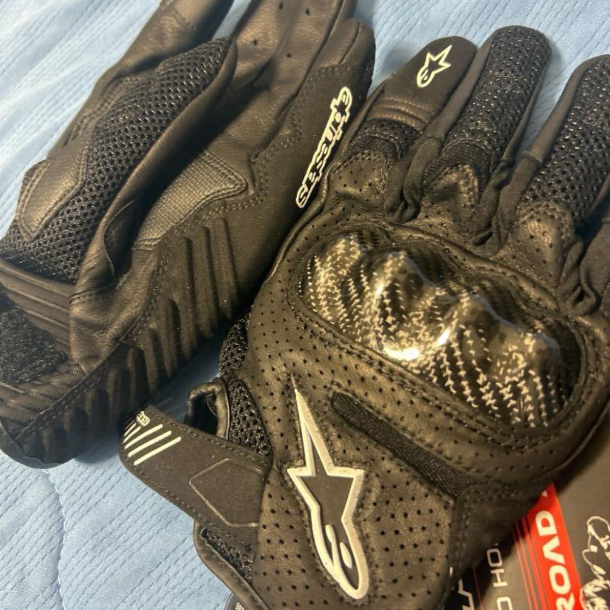 alpineStars 夏用 エアグローブ Lサイズ バイクグローブ ブラック alpineStars メッシュ レザーエアグローブ Lサイズ バイク