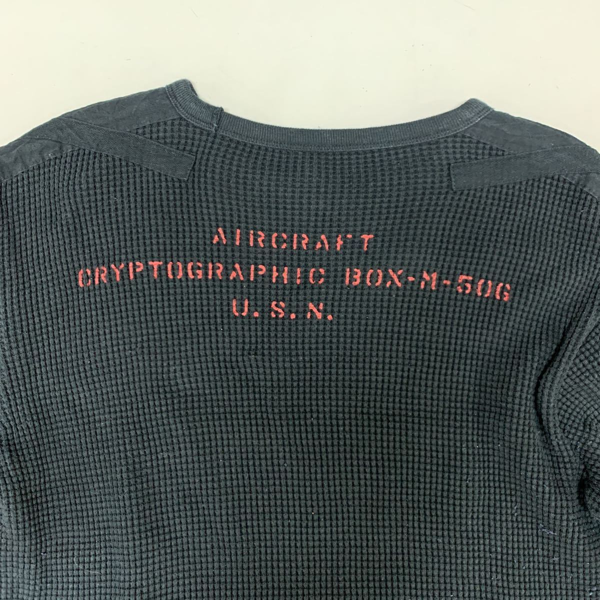 アビレックス　サーマル　ブラック　長袖　Tシャツ　AVIREX メンズ　Lサイズ　ミリタリー　黒　ロンT_画像5