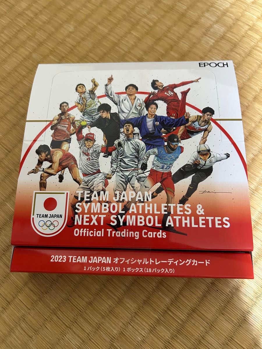EPOCH TEAM JAPAN トレーディングカード 4ボックスセット 2023 未開封 18パック 定価9900円相当 エポック SYMBOL ATHLETES