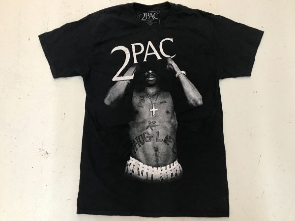 【古着レア美品2PACフォトプリントTシャツ黒M】ツーパックhiphopRAPヒップホップラップラッパーVINTAGEビンテージアメカジ_画像2