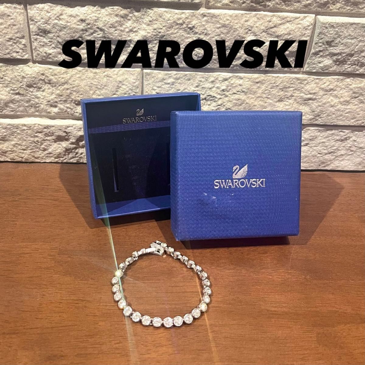 Swarovski テニスブレスレット ラインストーンブレスレット 箱付き Swarovski テニスブレスレット ラインストーンブレスレット 箱
