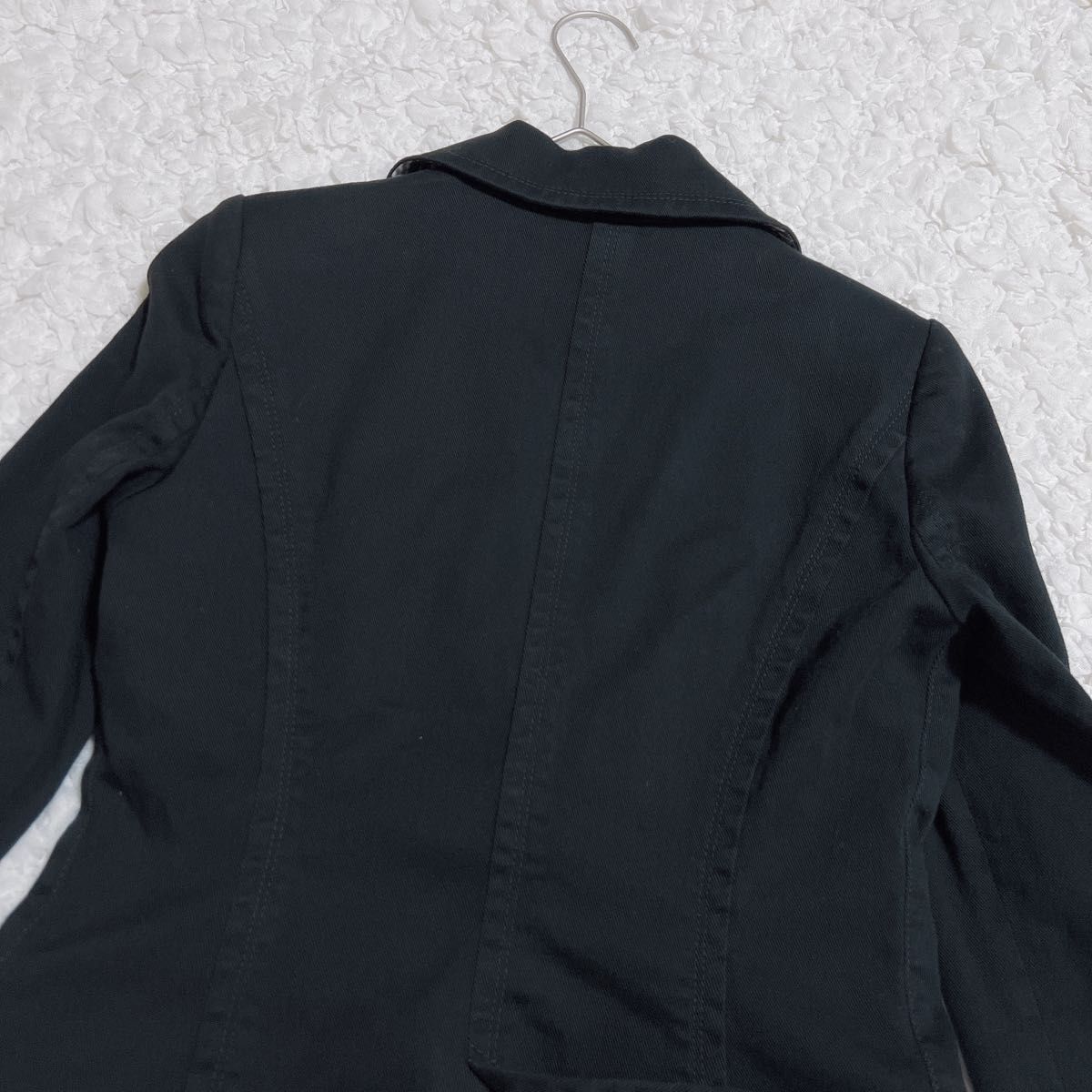 BURBERRY BLUE LABEL テーラードジャケット 黒 美品】BURBERRY BLUE LABEL テーラードジャケット 38 バーバリー