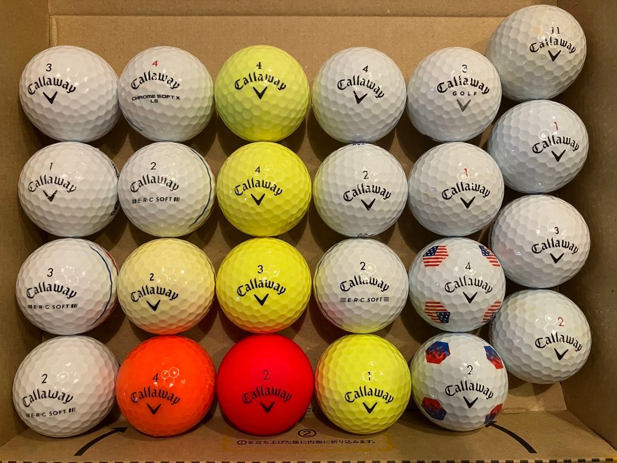 ゴルフボール キャロウェイ callaway 24個 ロストボール キャロウェイ Callaway ロストボール ゴルフボール カラー 24球