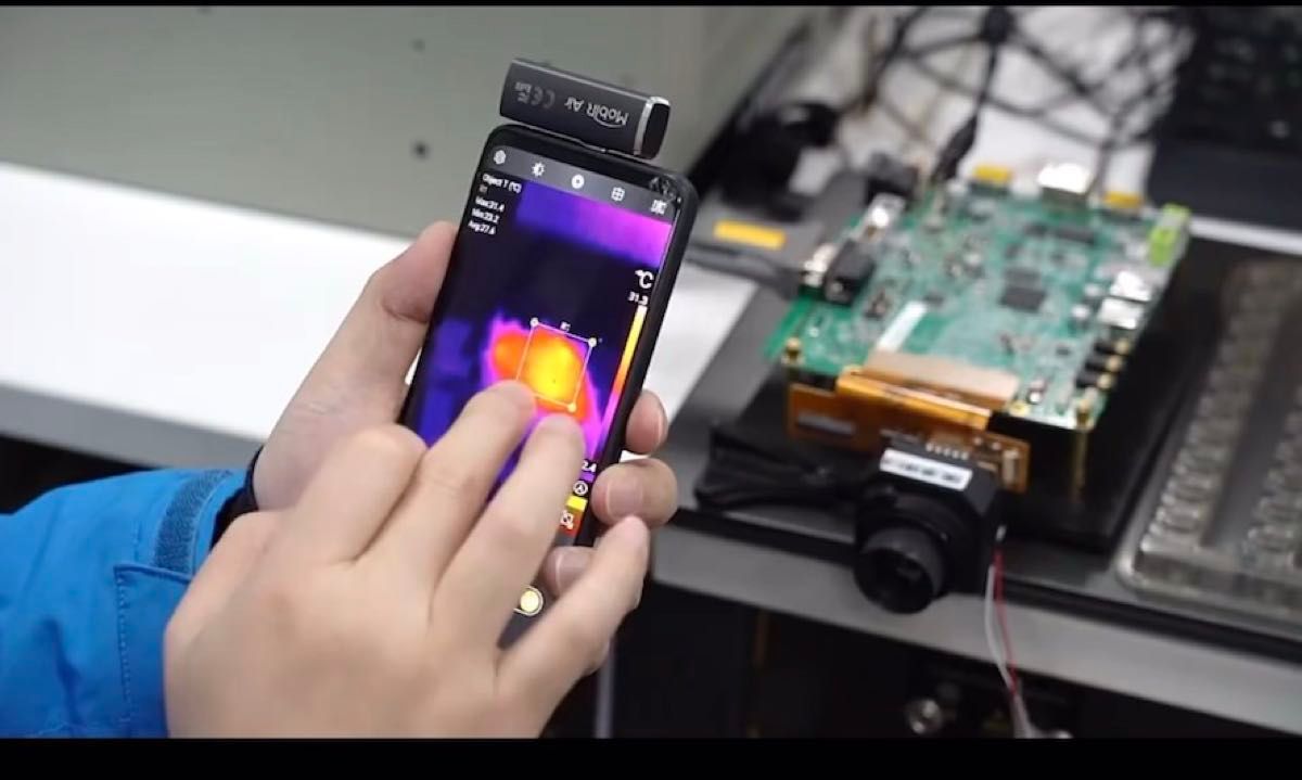 【新品未使用】Mobir iPhone & Android 携帯電話用 赤外線 熱画像カメラ 検査 修理 サーモグラフィカメラ