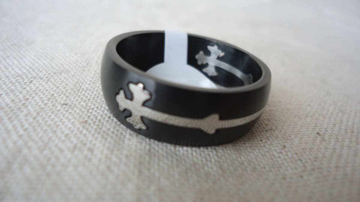 RingWright Co. Two Tone Stainless Steel Cross Cut Out Ring US11 , 23号 指輪 リング クロス レターパックライト レターパックプラス_画像1