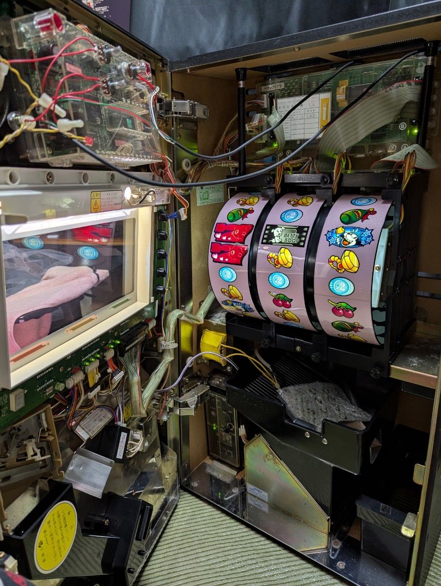 【オートプレイ付】パチスロ実機 サミー ベティ・ブープ 音声直取ハーネス付 オートプレイ付】パチスロ実機 サミー ベティ・ブープ 音声直取