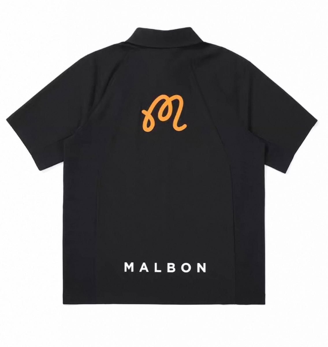 MALBON2025新作マルボンゴルフ ポロシャツ Tシャツメンズ ブラックS 25新作 マルボンゴルフ ポロシャツ Tシャツ メンズ ブラック L
