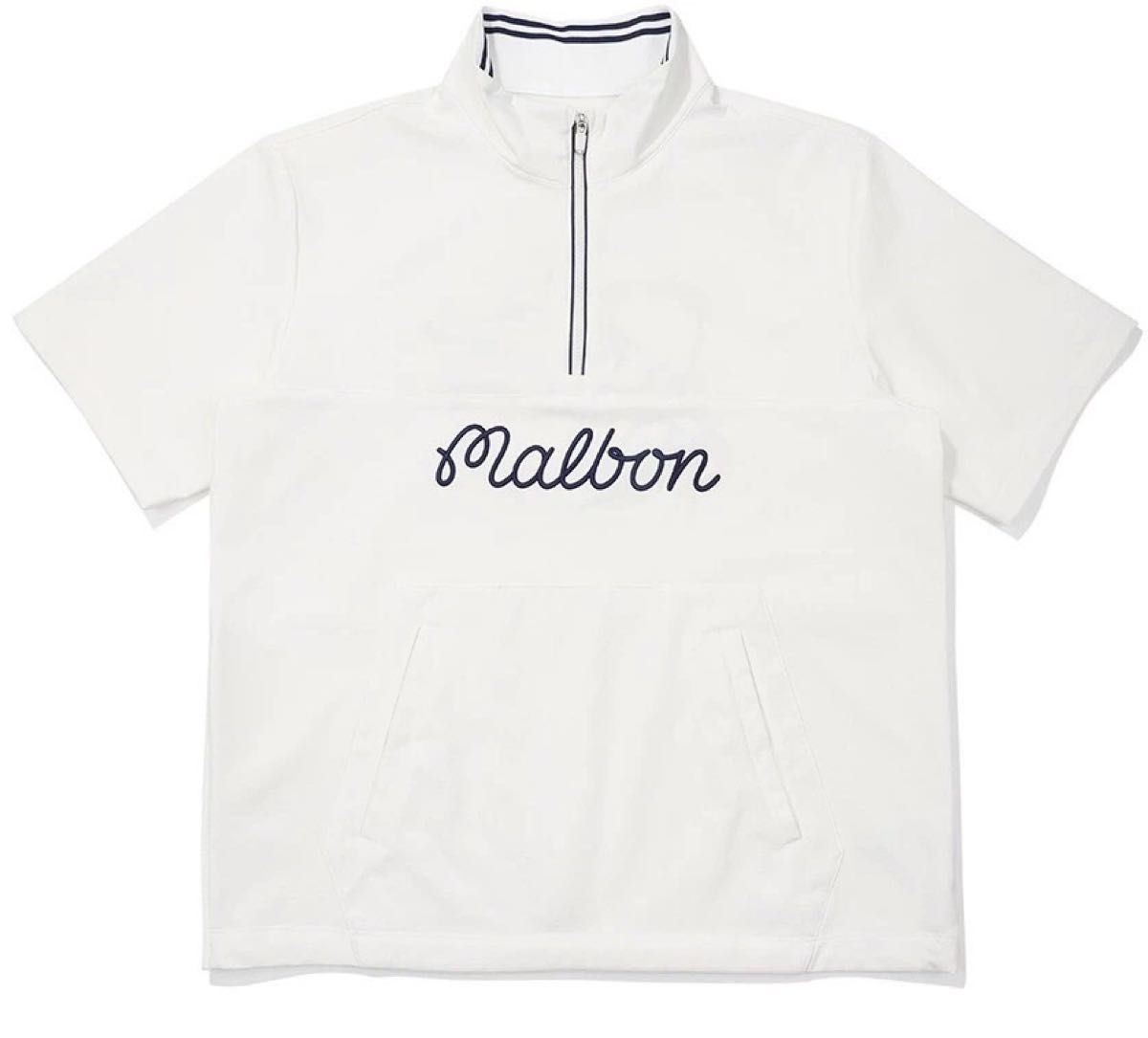 マルボンMalbonゴルフジャケットシャツ メンズ ホワイト 半袖 XL セール新品 夏マルボンMalbonゴルフジャケットシャツ メンズ