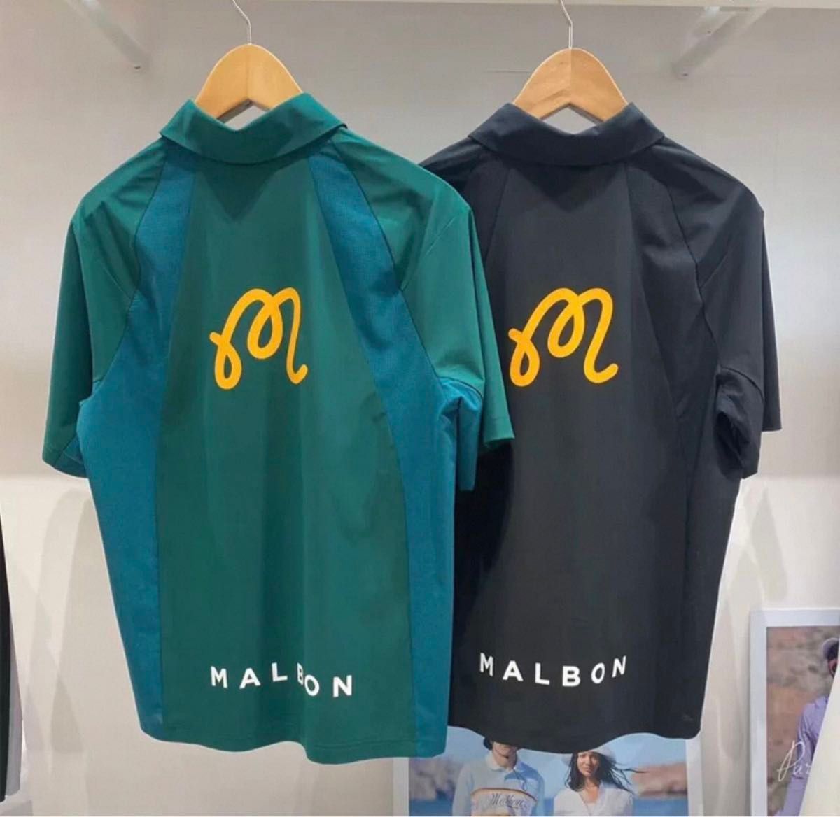 MALBON2025新作マルボンゴルフ ポロシャツ Tシャツメンズ ブラックL 25新作 マルボンゴルフ ポロシャツ Tシャツ メンズ ブラック L