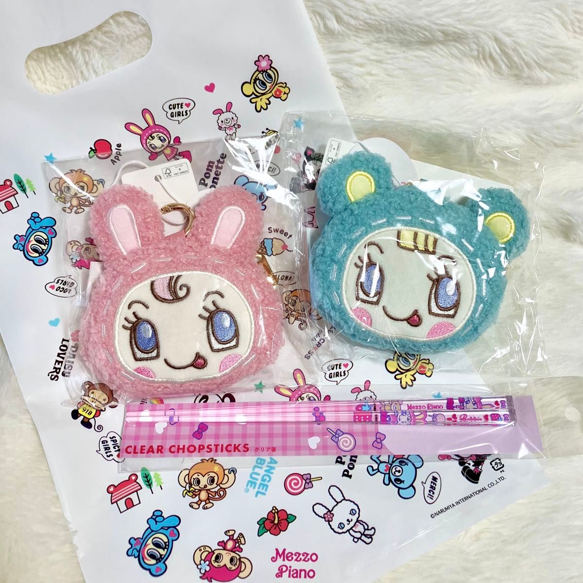 メゾピアノ POPUP ブルーべリエちゃん ぬいぐるみ・ミニポーチ セット メゾピアノ べリエちゃん ブルーべリエちゃん もこもこ