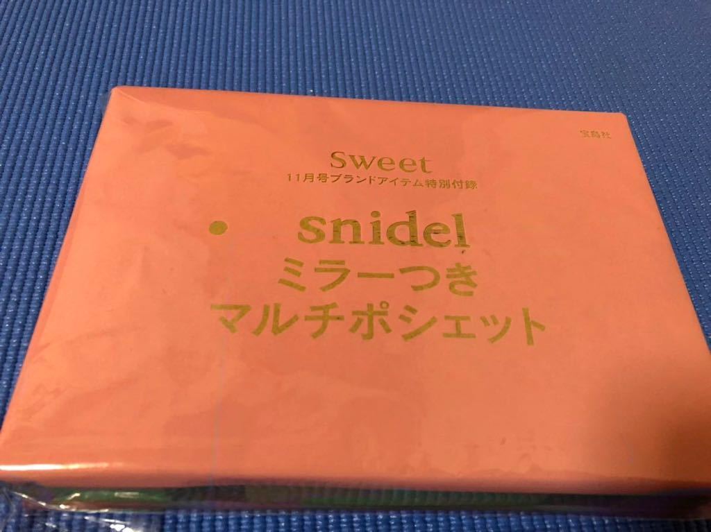 snidel スナイデル ミラーつきマルチポシェット バッグ 鞄 Sweet 雑誌付録 11月号ブランドアイテム特別付録 ピンク パステルカラー_画像1