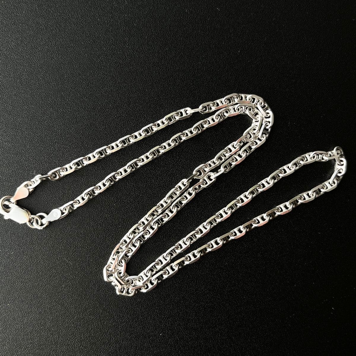 シルバー925 アンカーチェーン マリーナチェーン ネックレス 55cm3mm シルバー925 アンカーチェーン マリーナチェーン ネックレス