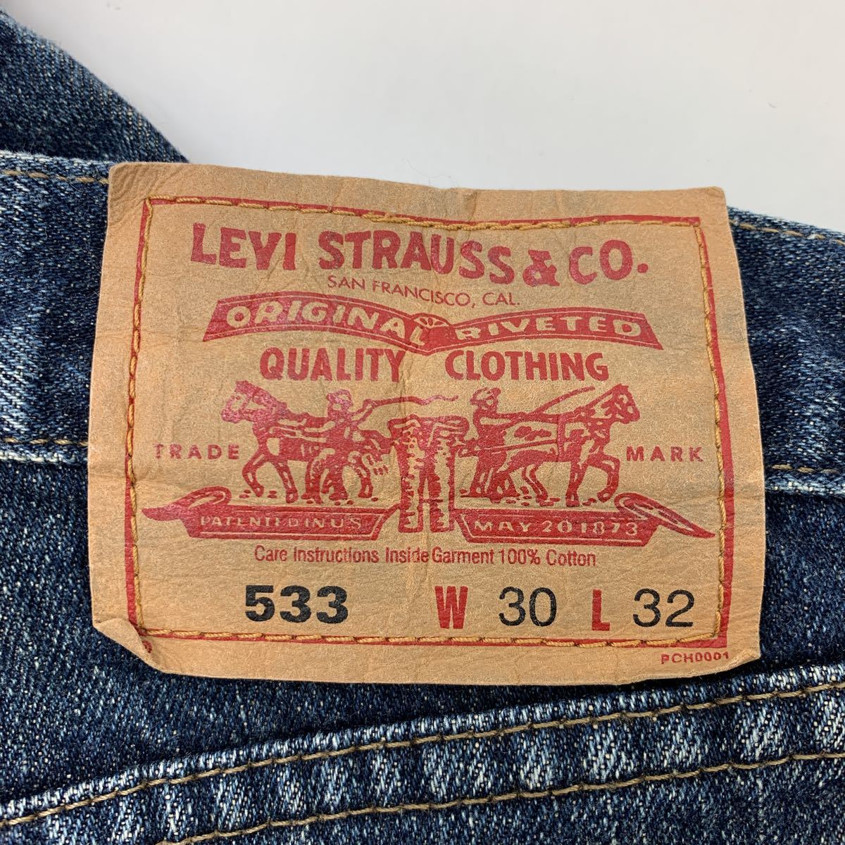  リーバイス ★ LEVIS 533 最高の色落ち感♪ デニムパンツ ブルー ジーンズ ジーパン W30 アメカジ ストリート 古着MIX 533-0202■a7_画像4