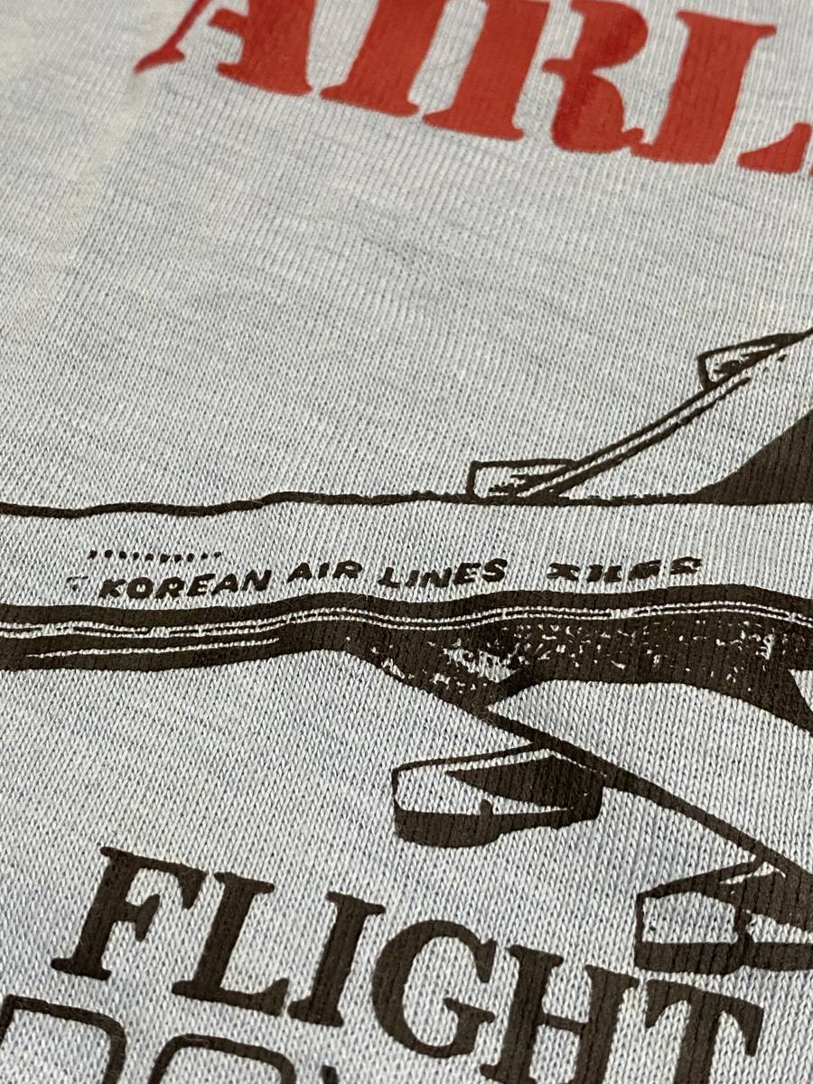 1983s 大韓航空Tシャツ KOREAN AIRLINES アメリカ買い付けビンテージ古着　エアライングッズ　航空物　コレクション_画像5