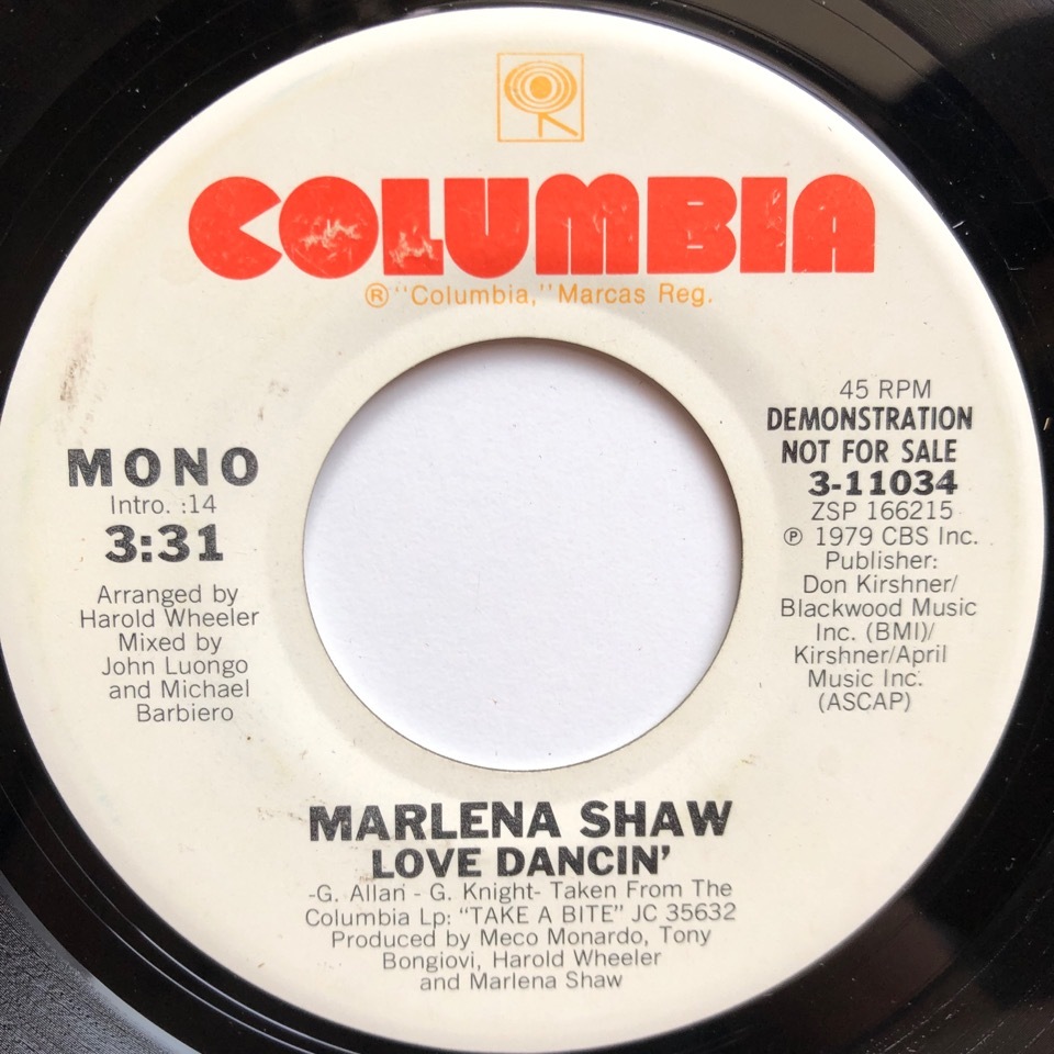 【試聴 7inch】Marlena Shaw / Love Dancin' 7インチ 45 muro koco フリーソウル サバービア_画像1