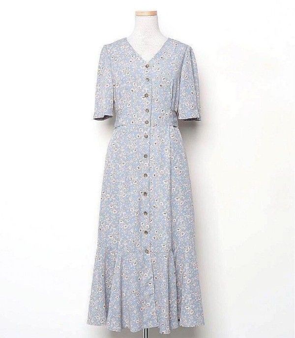 【新品】アプワイザーリッシェ★花柄ロングワンピース Apuweiser-riche アプワイザーリッシェ 半袖花柄ロング