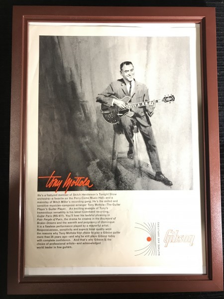 ☆ 1960年代 Gibson オリジナル広告 / トニー・モットーラ Tony Mottola☆_画像1