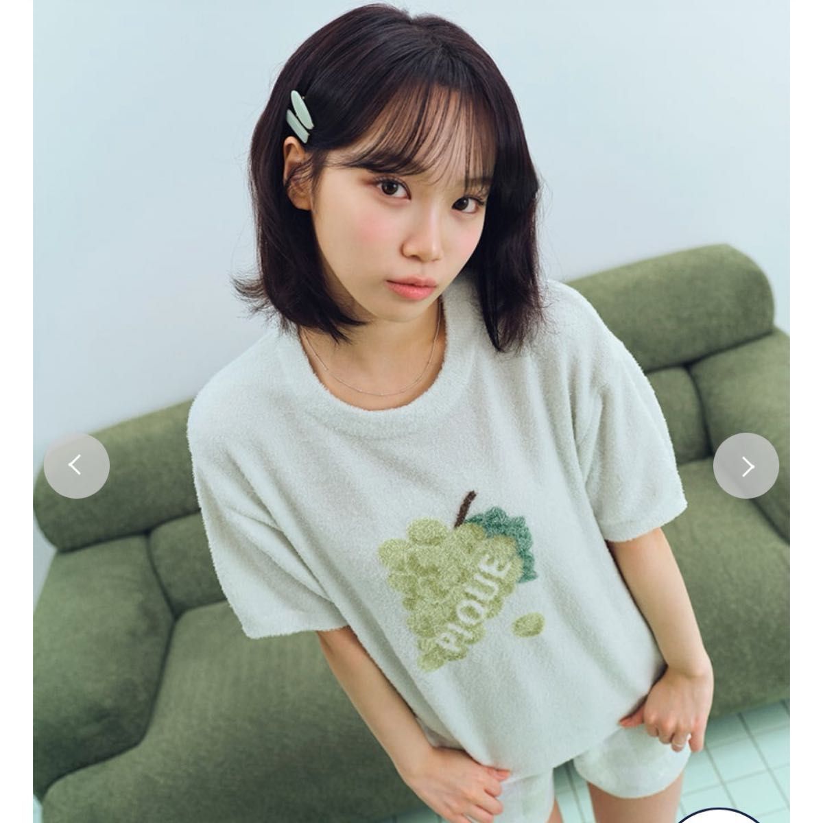 ジェラピケ フルーツジャガードプルオーバー チェックジャガードショートパンツ 新品】ジェラートピケフルーツプルオーバー&チェックショート