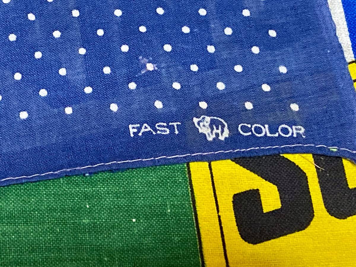 * внизу нос. Elephant Mark *Made in USA производства America производства FAST COLOR First цвет Vintage точка принт хлопок бандана 50s50 годы темно-синий цвет 