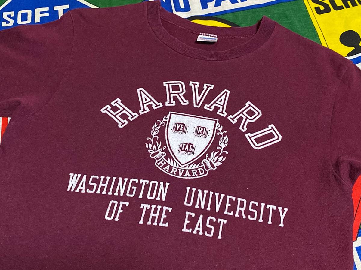 2022新商品 ★GOODコンディションの1枚★Made in USA製アメリカ製ChampionチャンピオンビンテージHARVARDカレッジプリントTシャツバータグ70s70年代M 半袖Tシャツ 2022新商品 ★GOODコンディションの1枚★Made in USA製アメリカ製ChampionチャンピオンビンテージHARVARDカレッジプリントTシャツバータグ70s70年代M 半袖Tシャツ