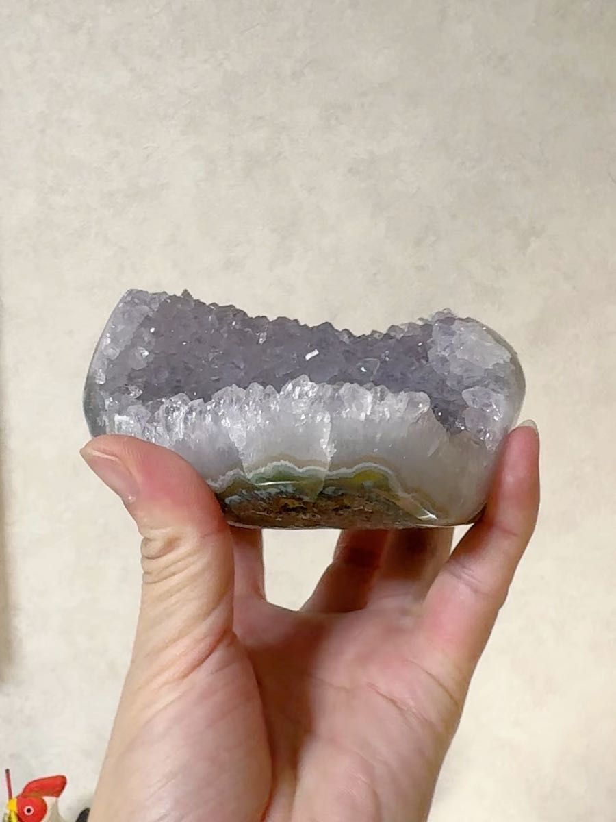 SS-0281天然石 アメジスト クラスター 紫水晶 金銭運 原石 浄化 鉱石 ドーム 置物 一点物 パワーストーン 九紫火星運