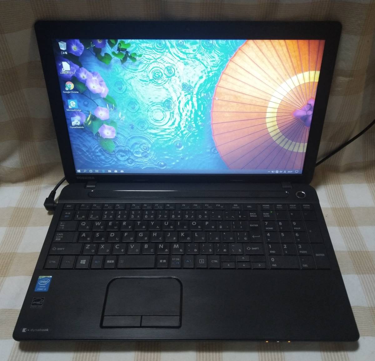 DynaBook TOSHIBA B254/K WEBカメラ Corei3 8GBメモリ 15.6インチ WIFI すぐ使える点検整備設定済 Office 使用3000時間程度 DVD HDMI