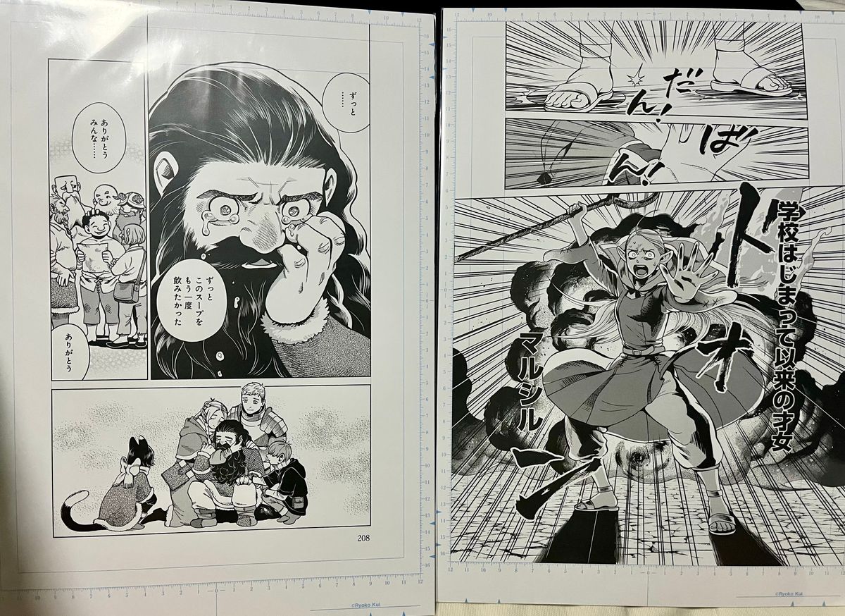 ダンジョン飯 ダンジョン飯展 迷宮探索展 複製原稿 原画 マルシル ライオス ダンジョン飯展 迷宮探索展 九井諒子展 複製原稿 複製原画