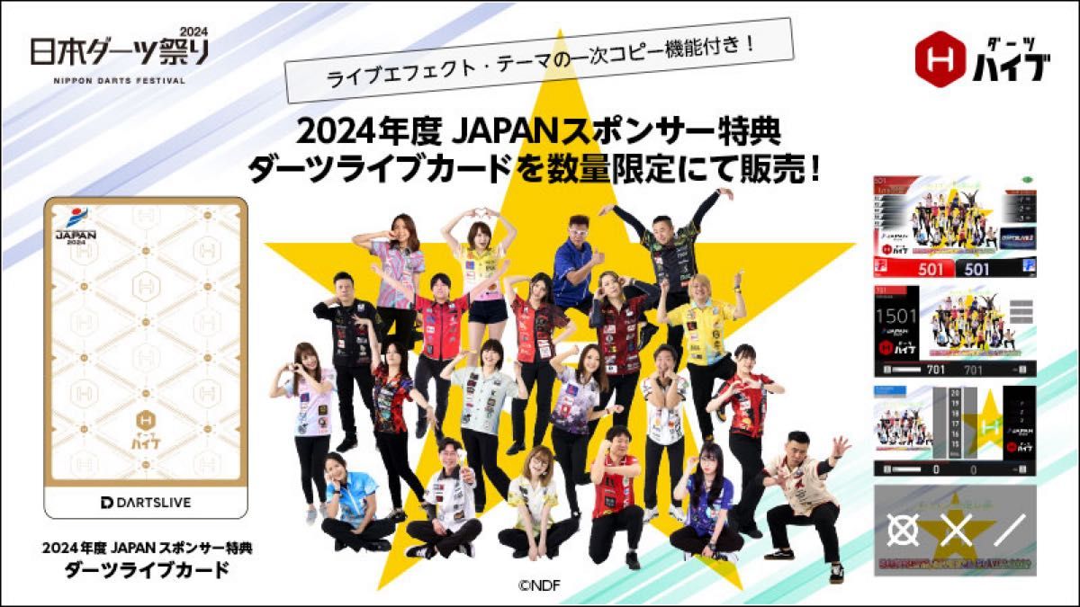 【日本ダーツ祭り2024限定】エムホールデム ダーツライブカード 日本ダーツ祭り 2024 JAPAN スポンサー特典 DARTSLIVEカード