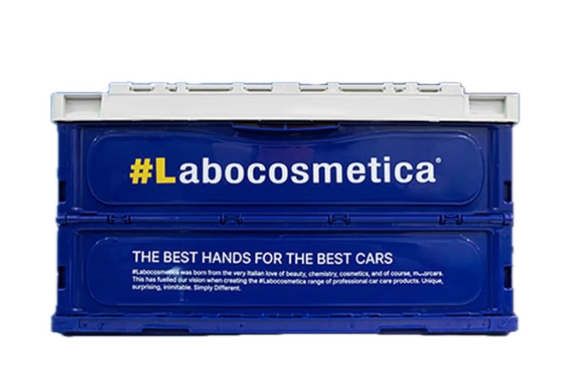 Labocosmetica 折り畳みコンテナボックス ラボコスメティカ オリコン ラボコスメティカ】ロゴ入り収納コンテナ 折りたたみ式ツール