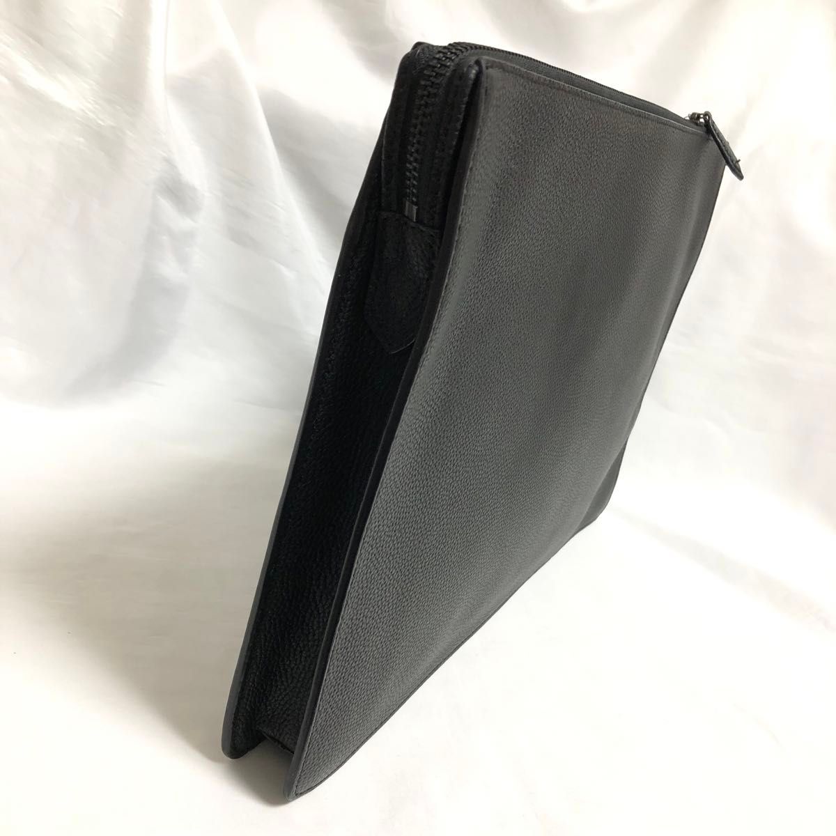 【POLO RALPH LAUREN】ブラック レザー クラッチバッグ 未使用 タグ付き POLO Ralph Lauren ロゴ金具 レザー クラッチ