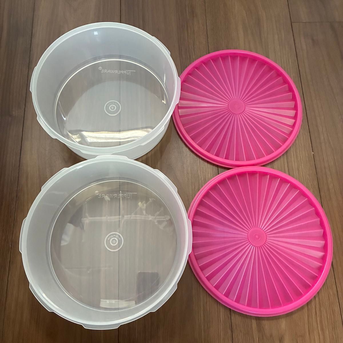 タッパーウェア ジュビリーピンクの食品保存容器2個セット 未使用 Tupperware タッパーウェア ジュビリー 2個セット 保存