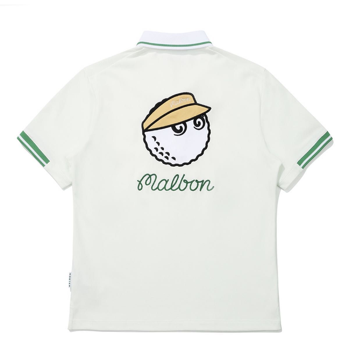 白色L マルボンゴルフ ポロシャツ Malbon Golf レディース シャツ 白色L マルボンゴルフ ポロシャツ Malbon Golf レディース