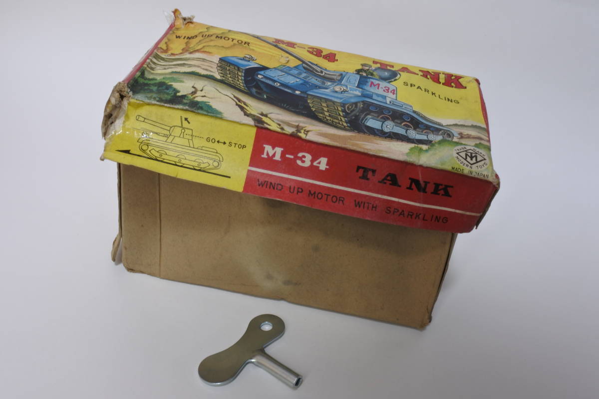  missed 60 period toy tin plate M-34 tank * tanker made in Japan ④