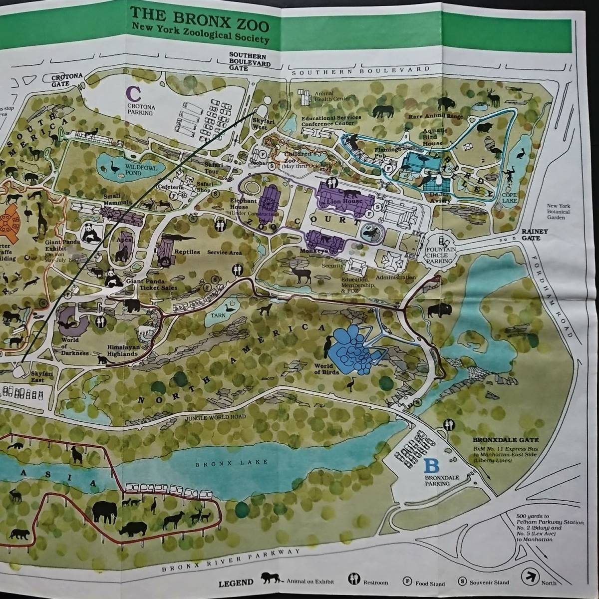 【AIKU-YA】ニューヨーク 地図 ブロンクス動物園 ジャンクジャーナル素材にも コラージュ_画像5