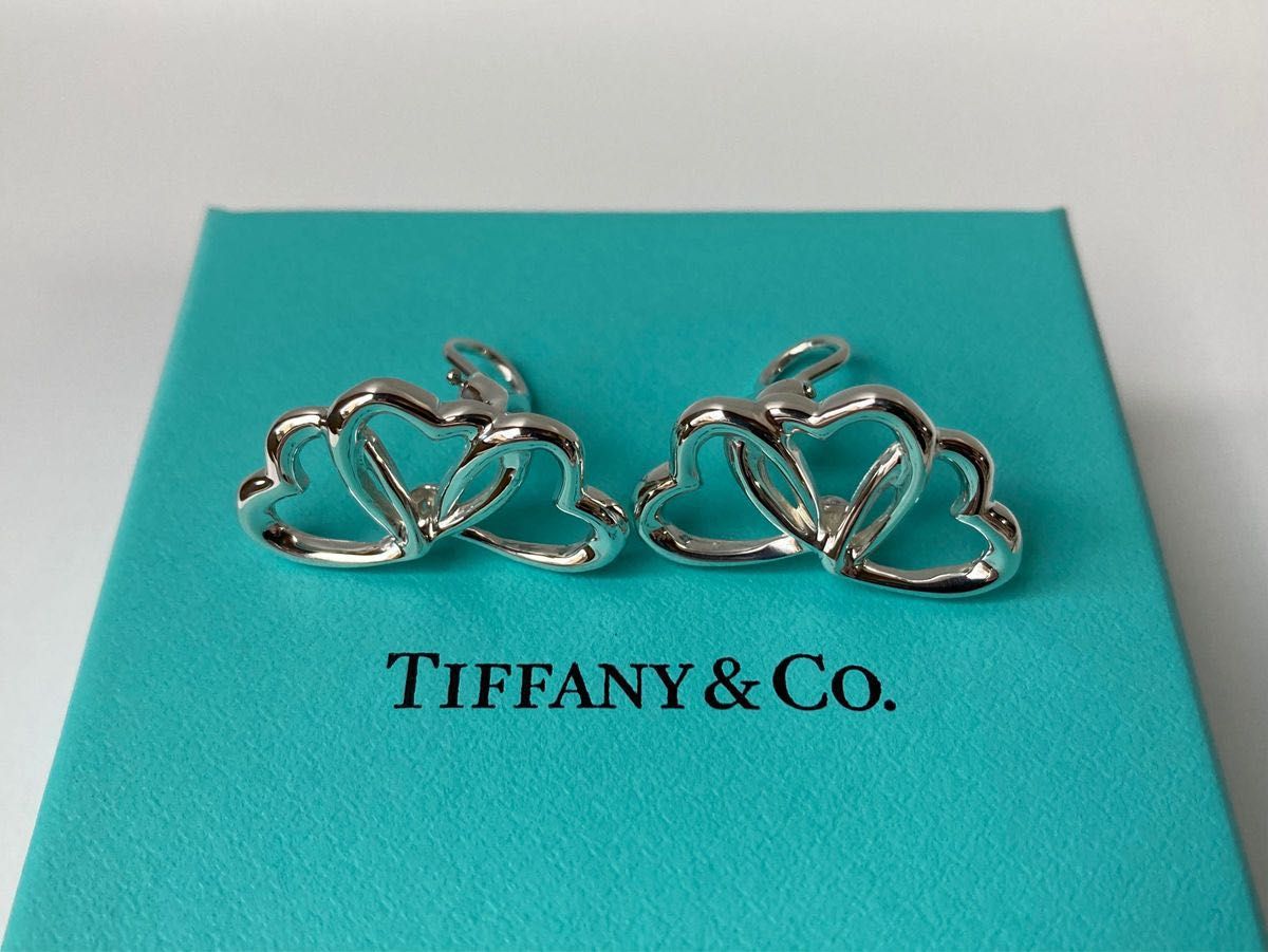 Tiffany オープンハート ピアス ティファニー 両耳 シルバー ハート Tiffany&co ティファニー トリプル・オープンハート 両耳