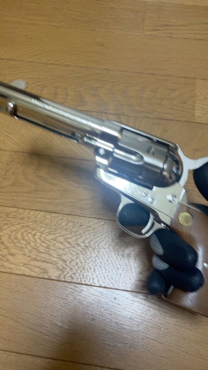 SAA 45 4-3/4インチ ニッケル仕上げ 木製グリップデタッチャブルシリンダー