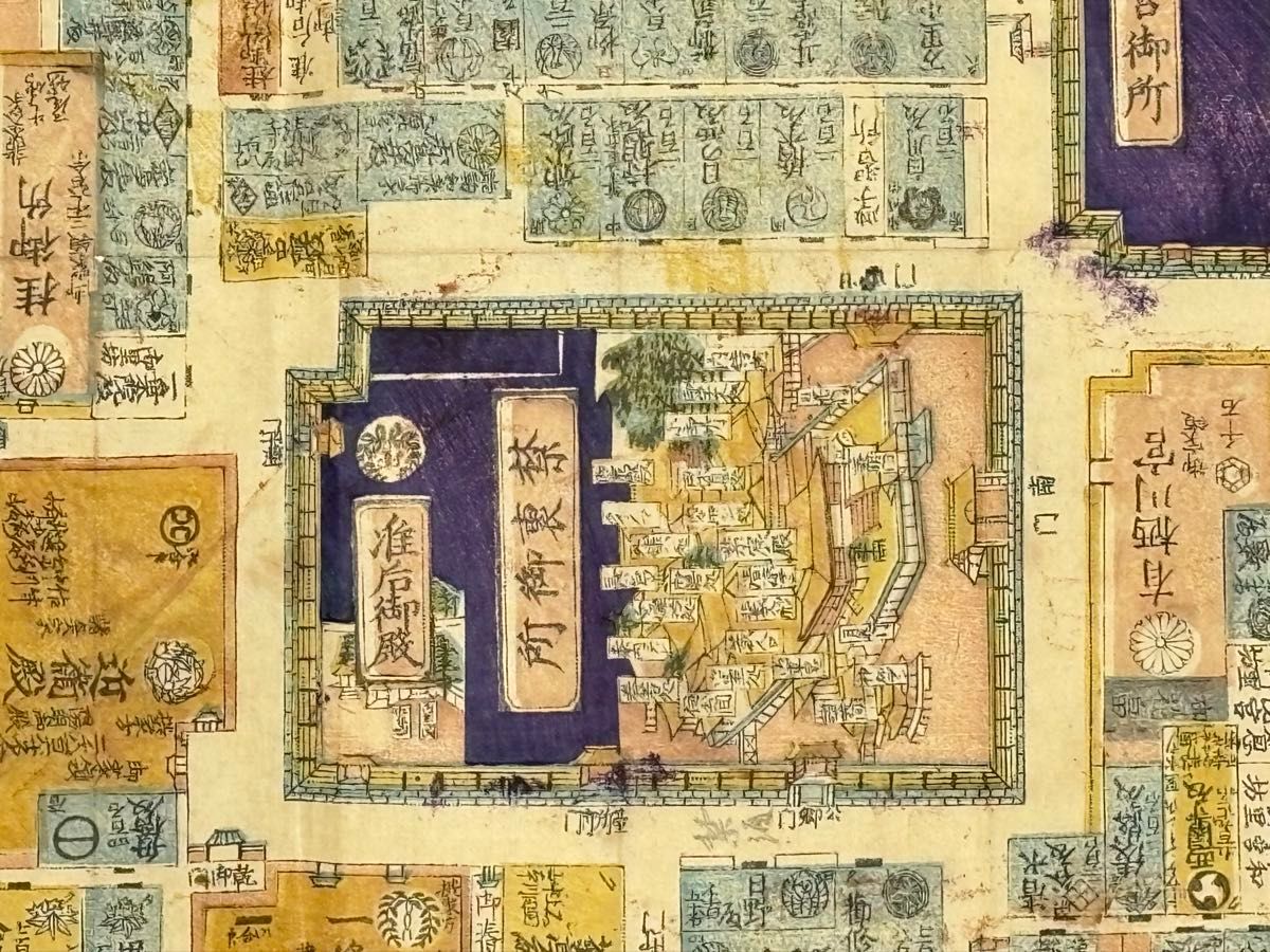 「彩色木版図 内裏図」1枚|古地図 和本 古典籍 江戸時代 彩色木版図 内裏図」1枚|古地図 和本 古典籍 江戸期|Yahoo