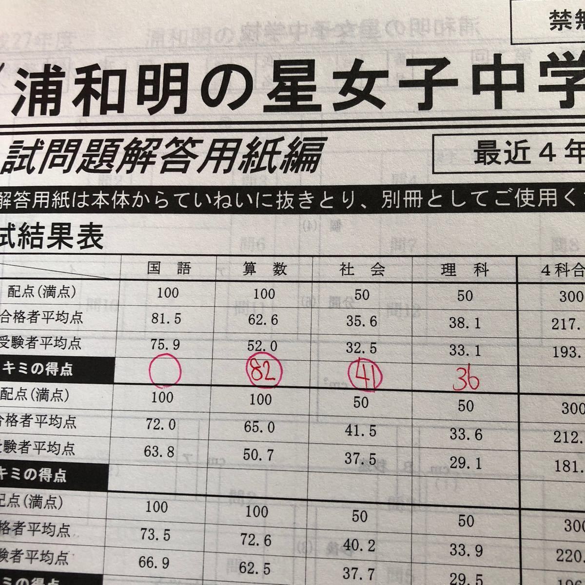 浦和明の星女子中学校4年間スーパー過去問と問題用紙|Yahoo 浦和明の星女子中学校4年間スーパー過去問と問題用紙|Yahoo
