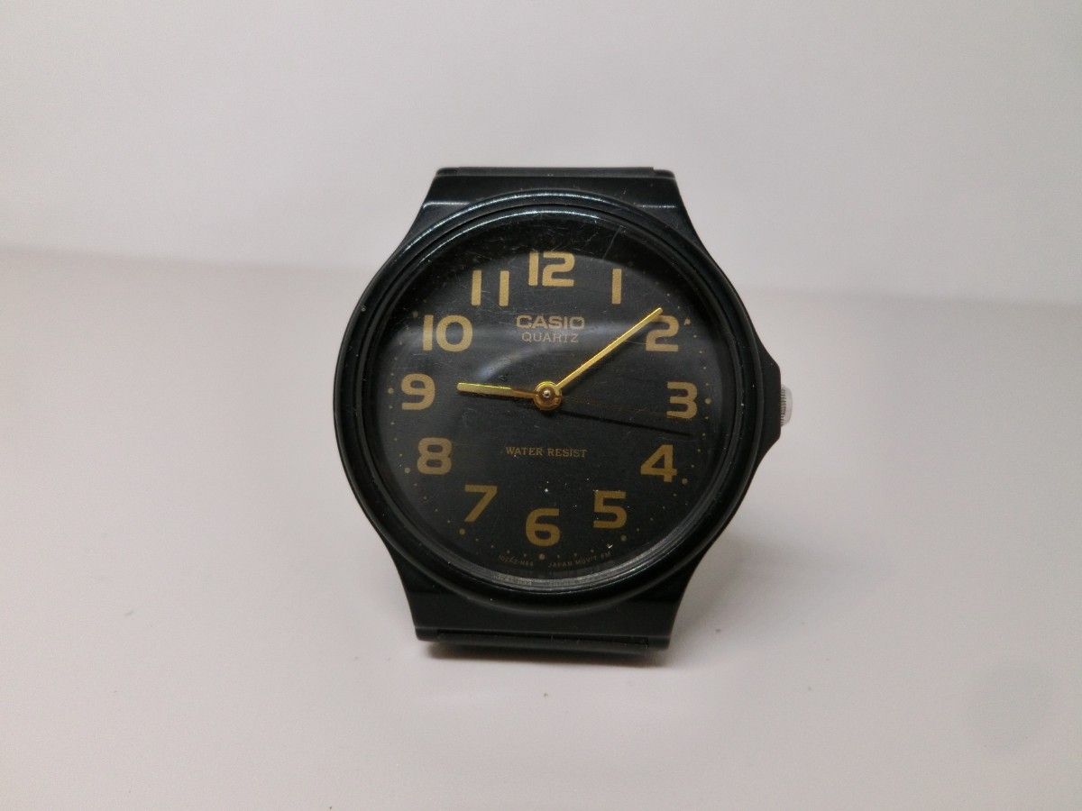 アナログ時計 CASIO MQ24B1BDF 5006748440 CASIO アナログ時計 ブラック ゴールド MQ-24 稼働品|Yahoo